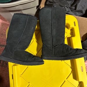Tall black UGG boots